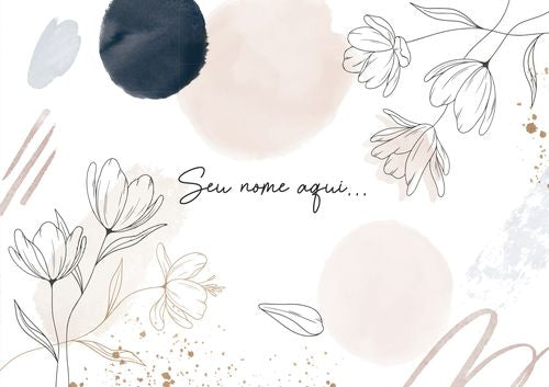 Canga Floral Personalizamos com nome 90x135cm FLORAL46