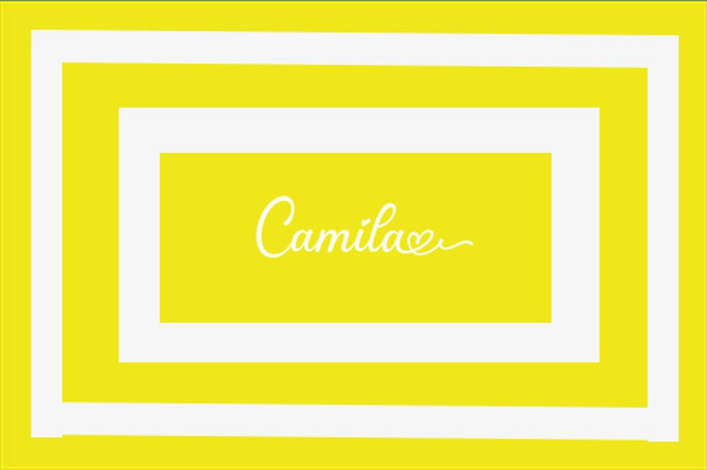 Canga Personalizada com nome detalhe RETANGULAR BRANCA E AMARELA 90x130cm MCLISTA21
