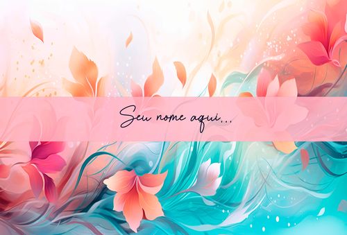 Canga Floral Personalizamos com nome 90x135cm FLORAL18