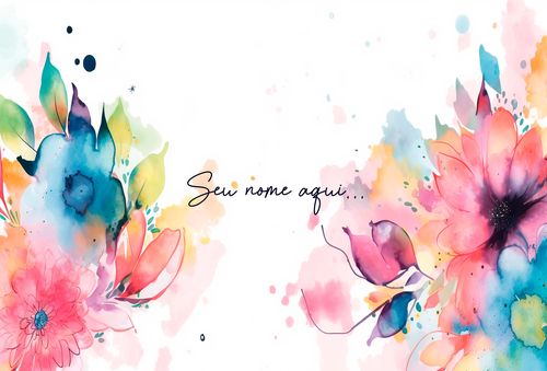 Canga Floral Personalizamos com nome 90x135cm FLORAL24