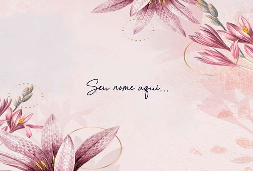 Canga Floral Personalizamos com nome 90x135cm FLORAL26