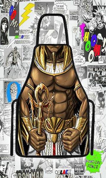 Avental divertido GAVIAO NEGRO hawkman para churrasco e fantasia