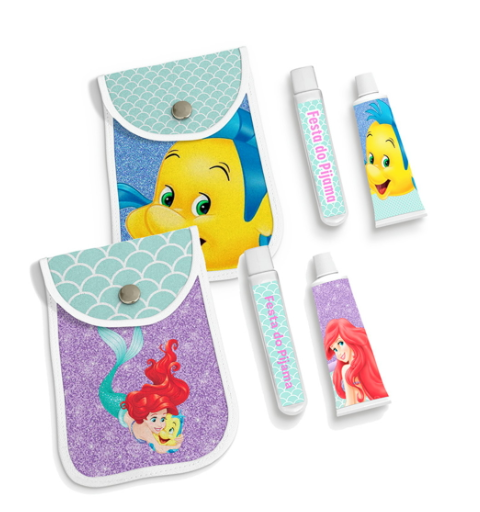 Kit Higiene 3 itens necessaire, escova e pasta personalizado