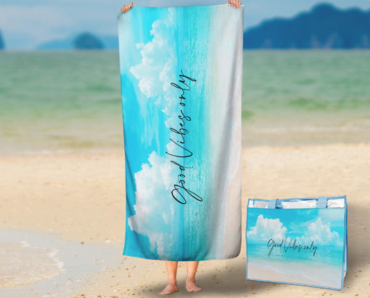 Kit Toalha de Praia + Sacola Personalizada