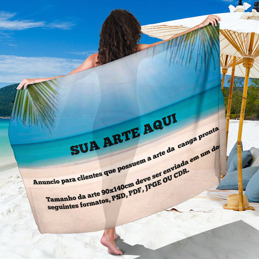 Canga escolha sua Imagem Personalizada com nome 90x135cm