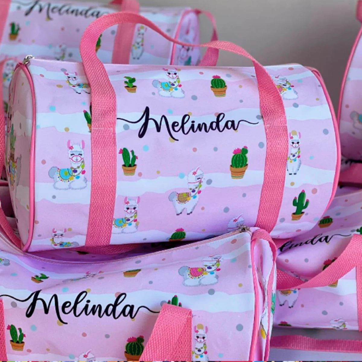 Bolsa de viagem personalizada tubolar redonda media