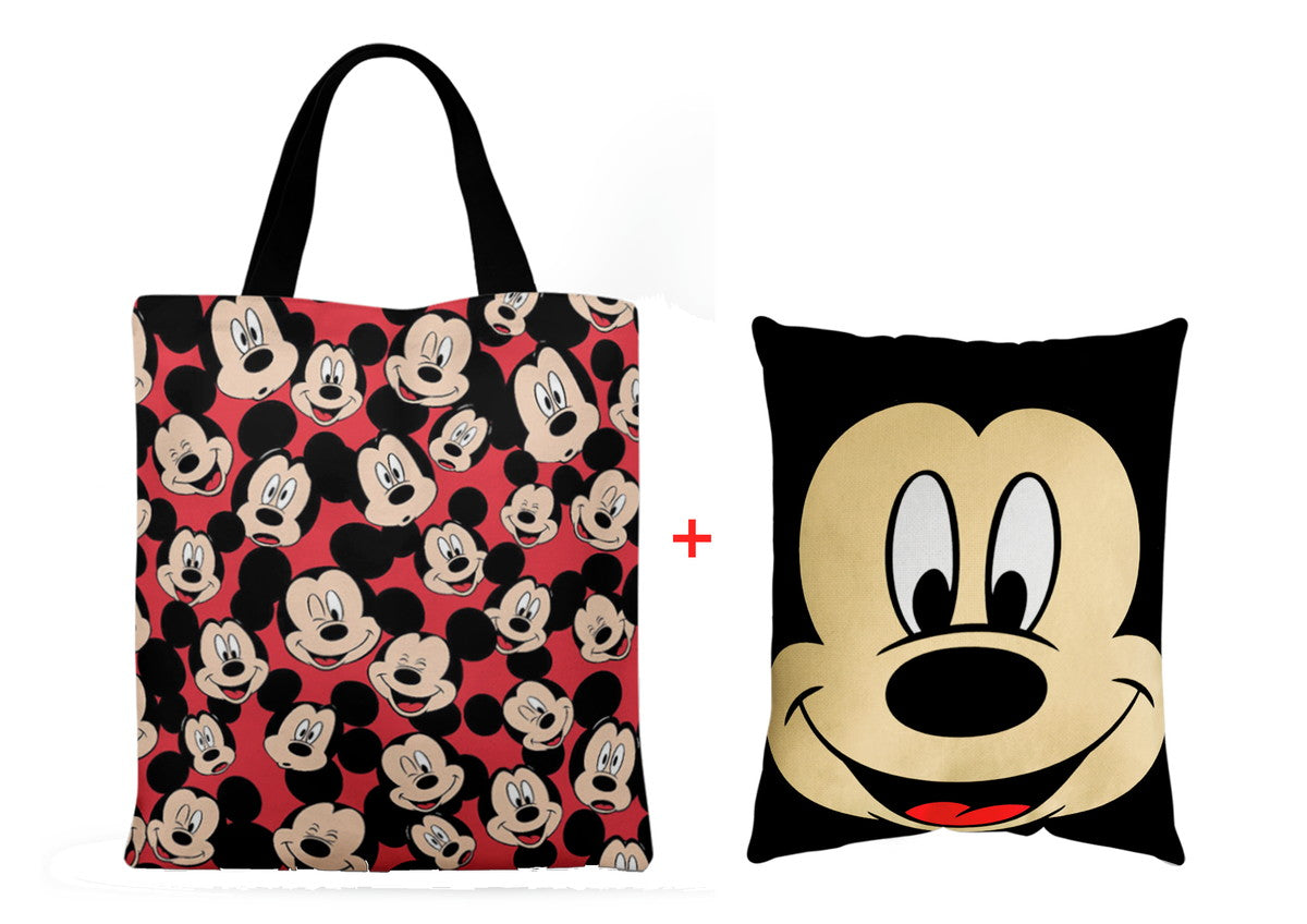 Kit 2 itens com Almofada + Sacolinha Ecobag  Personalizada 2AS