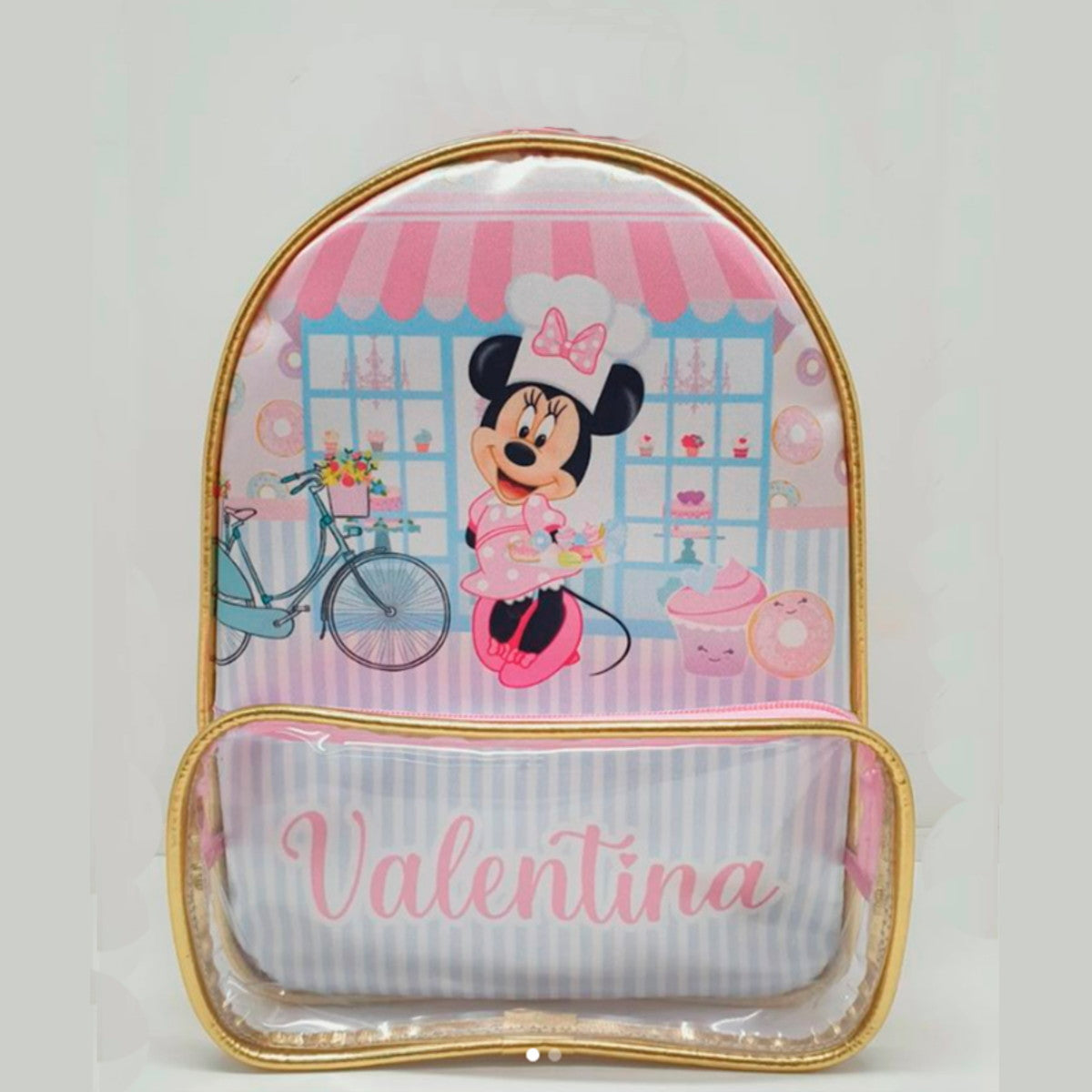 Mochila com Bolso Frontal cristal 21x26x9cm