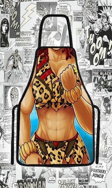 Avental divertido Giganta Legião Dos Super Herois para churrasco e fantasia