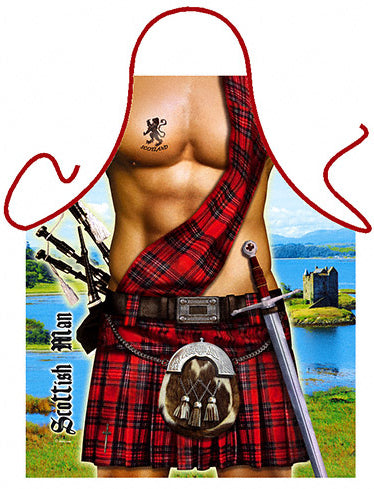 Avental divertido ESCOSES COM KILT SARADO saia fantasia