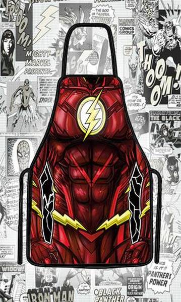 Avental divertido Flash para churrasco e fantasia