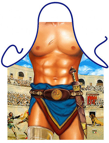 Avental divertido GLADIADOR ROMANO SARADO churrasco fantasia