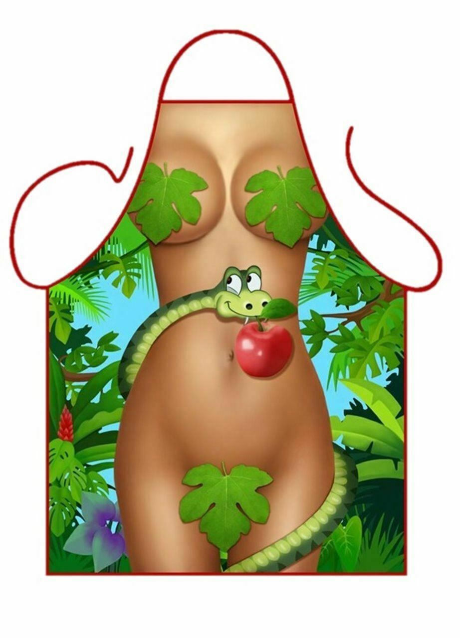 Avental divertido EVA SEXY MALHADA adulto churrasco fantasia