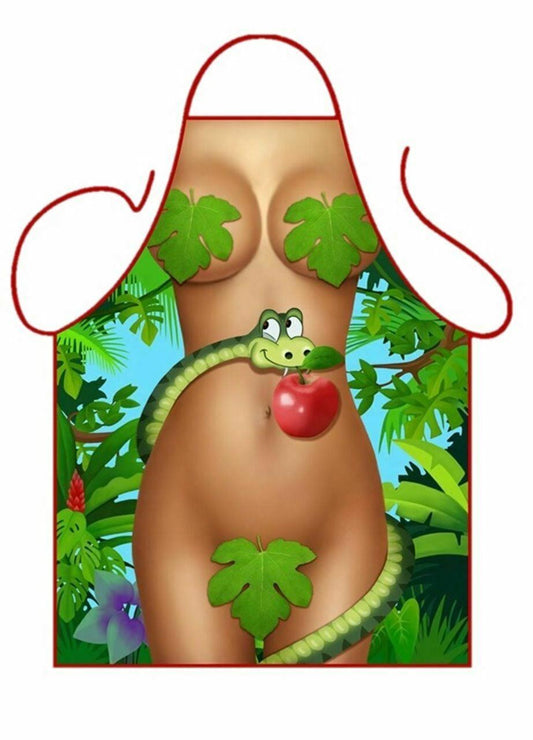 Avental divertido EVA SEXY MALHADA adulto churrasco fantasia