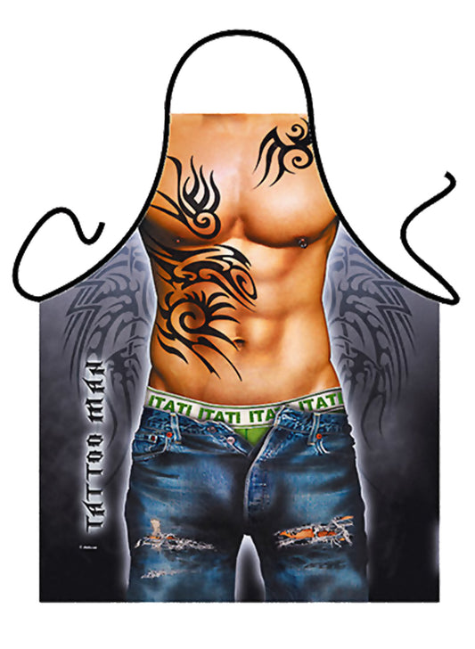Avental divertido FUNKEIRO TATUADO SARADO churrasco fantasia
